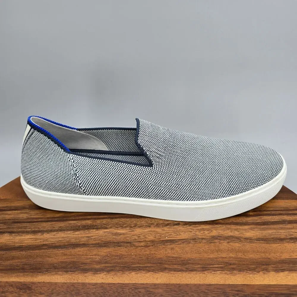Rothy's Slip On Sneakers Women's 11 Blue Gray Knit Original Casual Comfort Shoes - Picture 1 of 8